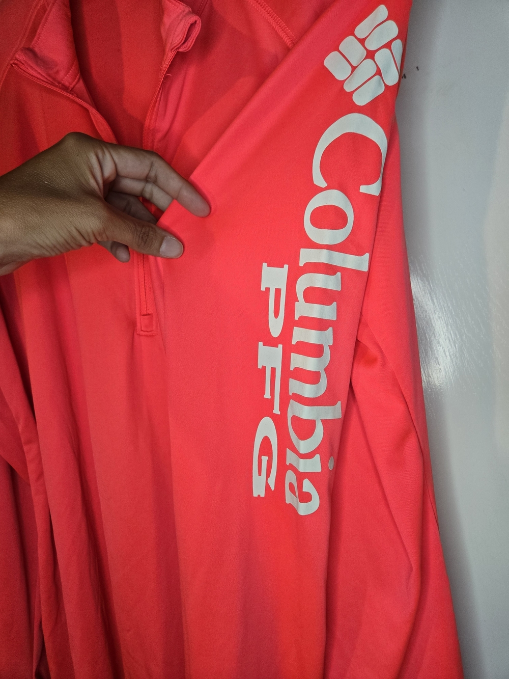 Columbia PFG Womens XL Pink Quarter Zip Long Sleeve Shirt Omni-Shade UPF 50 - Picture 4 of 7